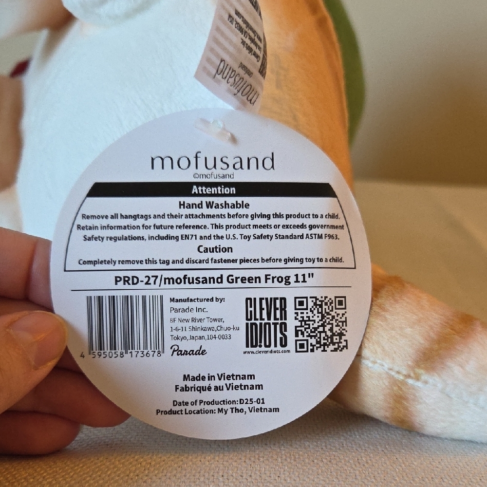 Mofusand Orange Cat With Green Frog Hoodie Round 1 Prize - Picture 8 of 10